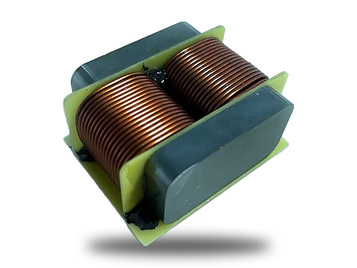 High current flat wire inductor