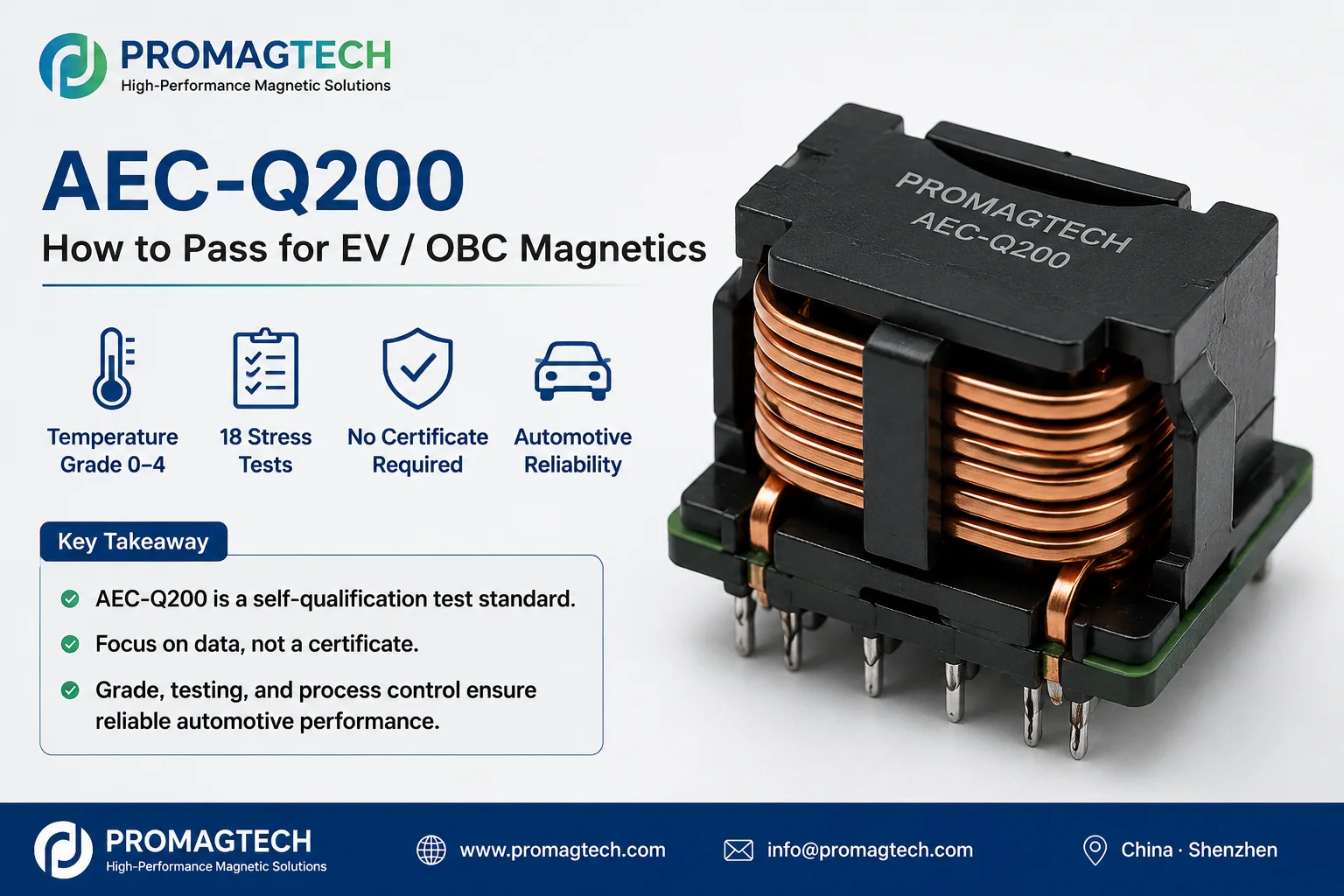 AEC-Q200 automotive reliability guide for EV and OBC magnetics