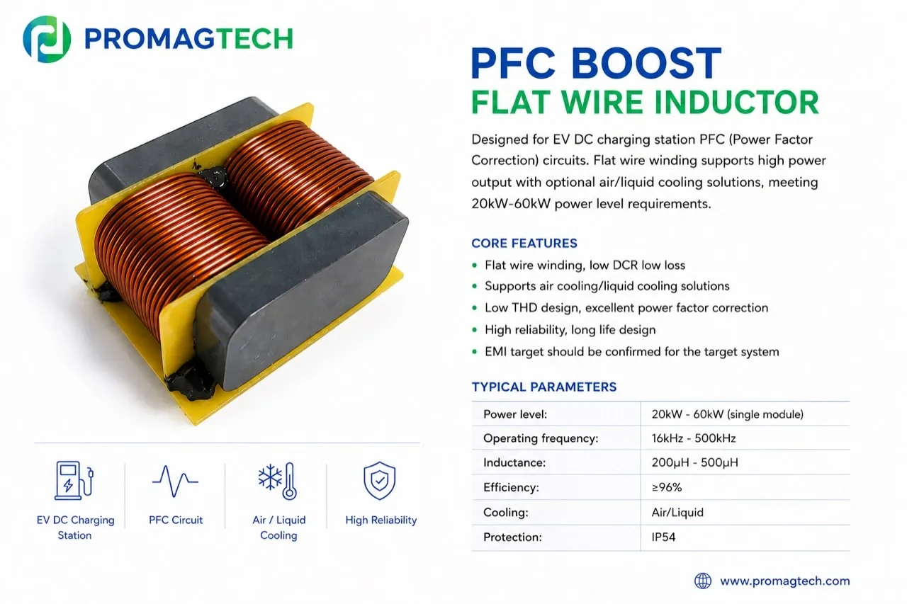 20kW PFC boost flat wire inductor evidence image