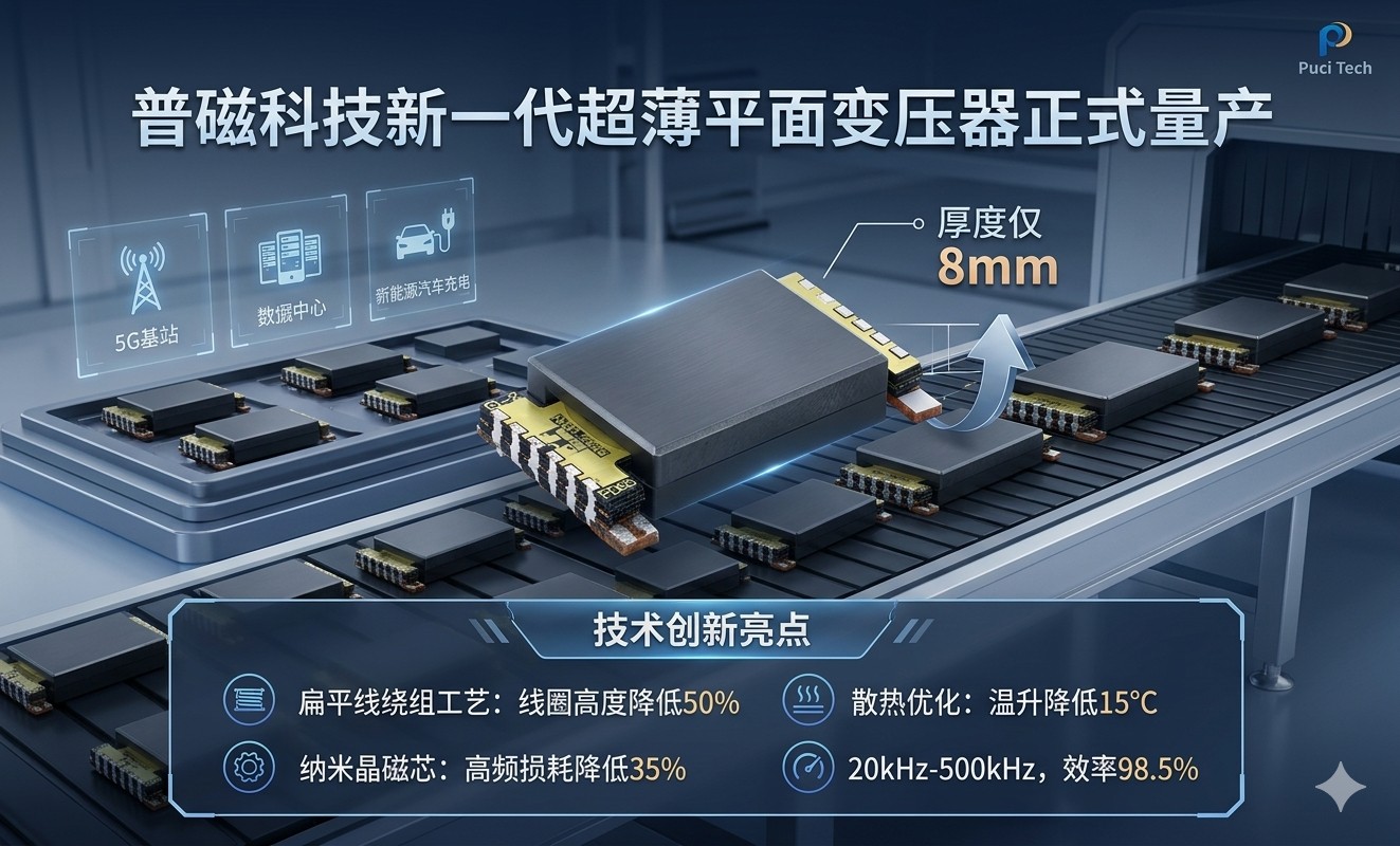 ProMagTech New Ultra-Thin Planar Transformer Enters Mass Production