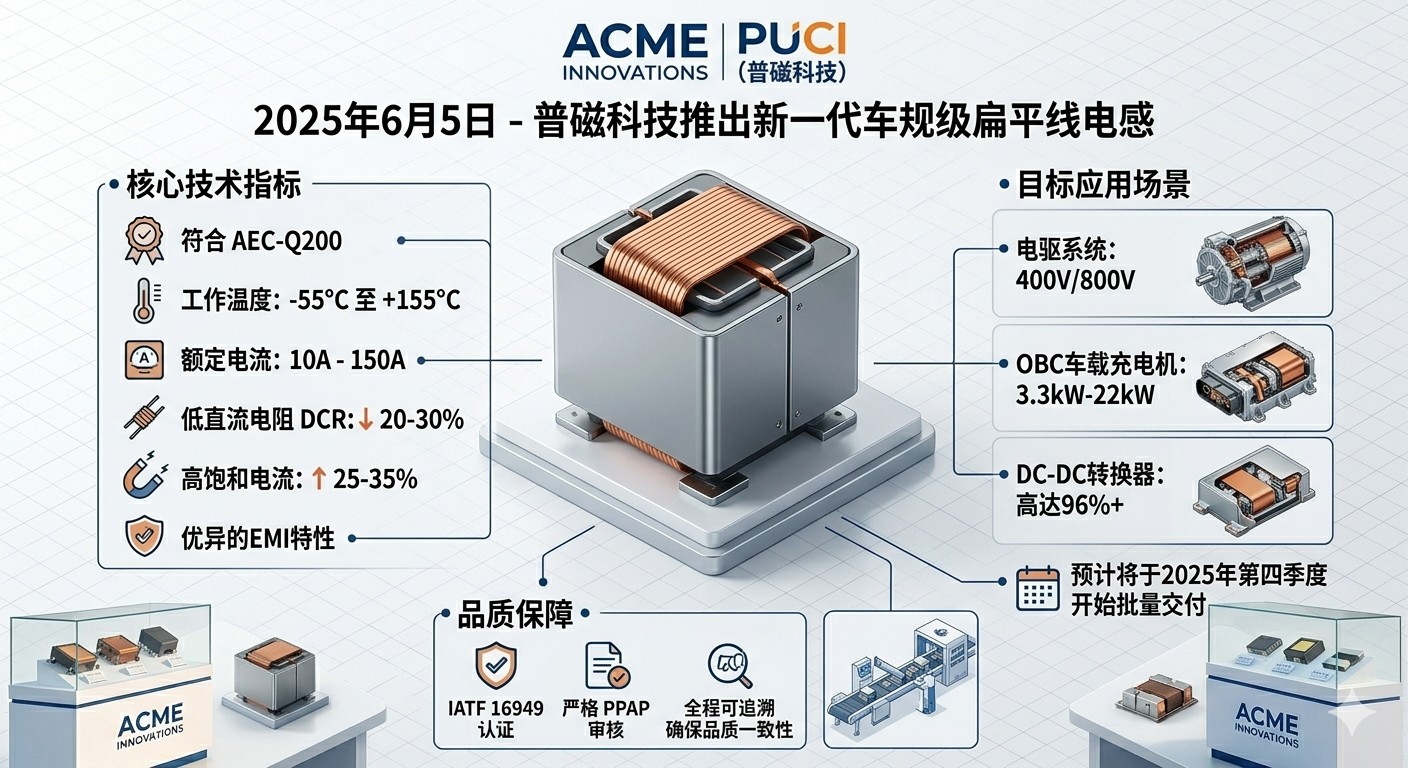 ProMagTech Launches New Automotive-Grade Flat Wire Inductor