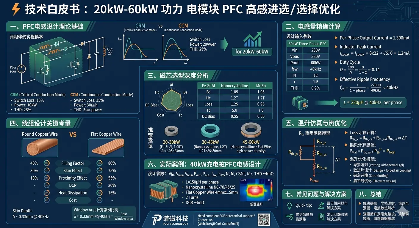 20-60kW PFC电感选型与设计指南